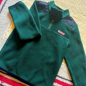 In EUC Vineyard Vines green and blue cozy pullover.